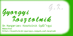 gyorgyi kosztolnik business card